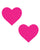 Neva Nude Temperature Reactive Heart Pasties - Neon Pink