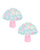 Neva Nude Black Light Glitter Shroom Pasties - Pink/White O/S
