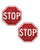 Neva Nude Stop Sign Glitter Pasties - Red O/S