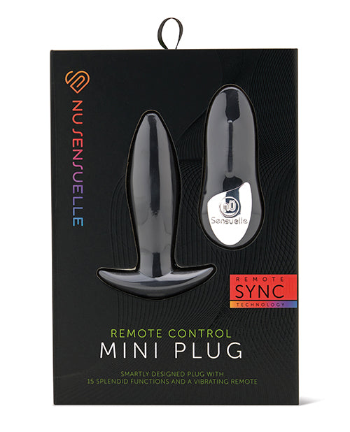 Nu Sensuelle Remote Control Rechargeable Mini Plug - Black