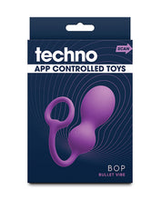 Techno Bop Butt Plug w/Cock Ring - Violet