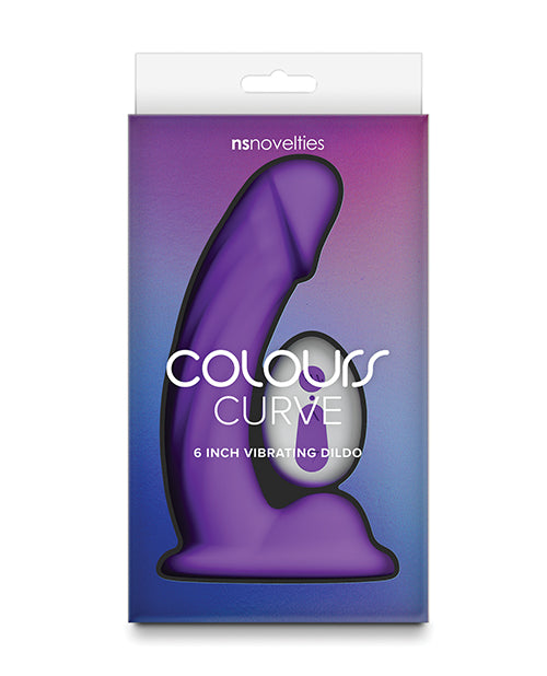 Colours Curve Vibrating 6' Dildo - Purple