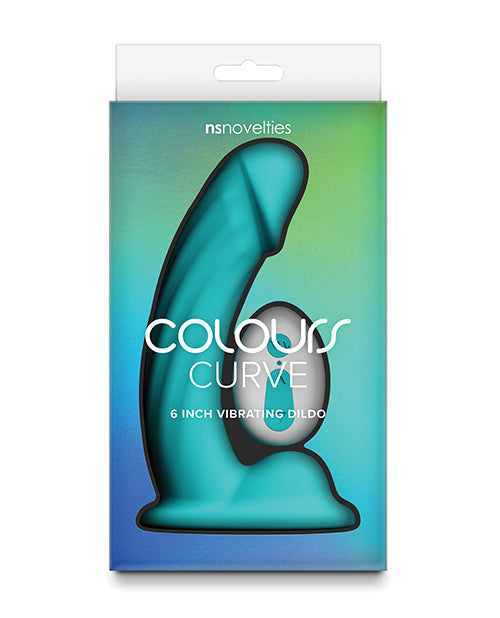Colours Curve Vibrating 6' Dildo - Teal