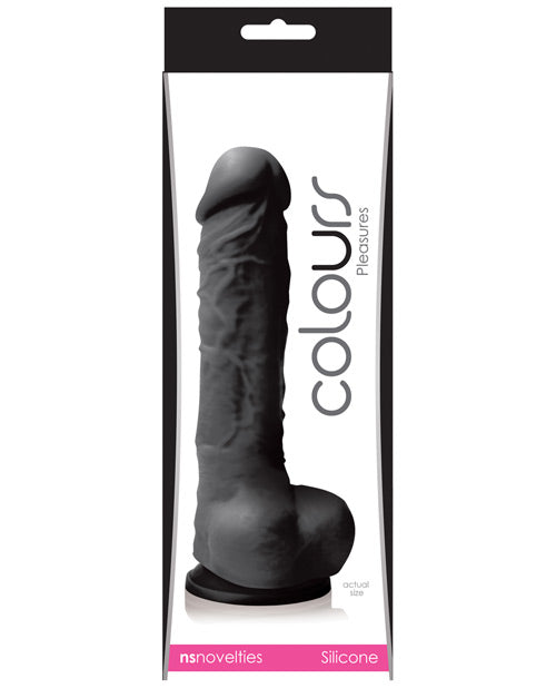 Colours Pleasures 5' Dildo w/Suction Cup - Black
