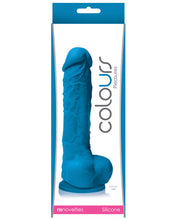 Colours Pleasures 5' Dildo w/Suction Cup - Blue