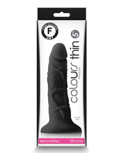 Colours Pleasures 5' Thin Dildo - Black