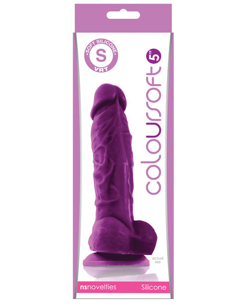 ColourSoft 5' Silicone Soft Dildo - Purple