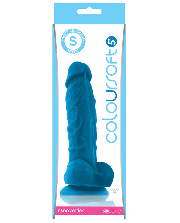 ColourSoft 5' Silicone Soft Dildo - Blue