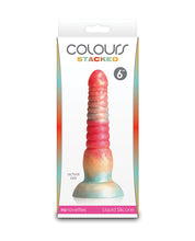 Colours Stacked 6' Dildo - Red/Gold