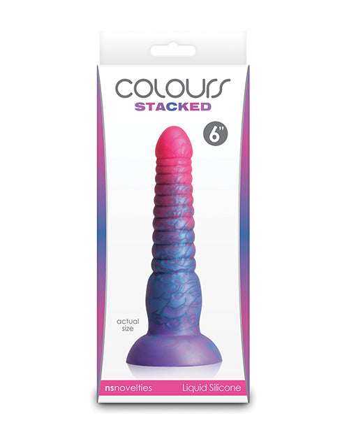 Colours Stacked 6' Dildo - Pink/Blue