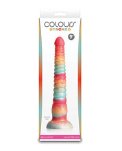 Colours Stacked 9' Dildo - Red/Gold
