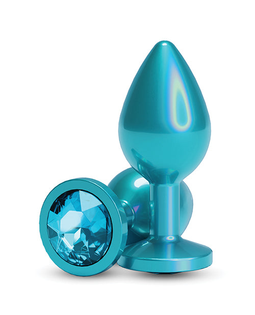 Rear Assets Medium w/Teal Gem - Iridescent Teal
