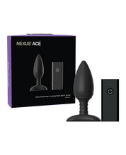 Nexus Ace Remote Control Butt Plug Small - Black