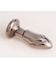 Cristal Black Opal Anal Glass Dildo Vibe - Gun Metal