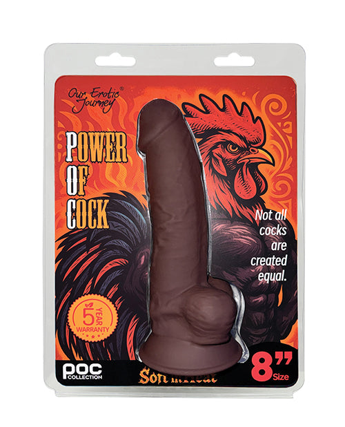Power of Cock 8' Dildo - Dark Brown