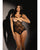 Lace Open Cup & Crotchless Teddy Black O/S