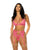 Aphrodite Lace Keyhole Bralette w/Garters & G-String - Raspberry L/XL