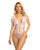 Imani Eyelash Lace Soft Cup High Leg Teddy Pink Tulle L/XL