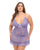 Valentine Lace Babydoll w/Bows & G-String - Purple 1X/2X