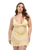Valentine Lacey Babydoll w/G-String - Pale Banana 1X/2X