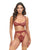 Arielle Lace Unlined Underwire 2 pc Set w/Ring Detail - Burgundy S/M