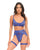 Delphi Lace 2 pc Set w/Attached Garter - Cobalt Blue XL