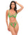 Cheri Underwire Embroidered 2 pc Set w/Cherry Charm Details - Neon Green XL