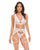 Naya Lace 3 pc Set w/Strap Details - White L/XL