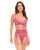 Julia Lace & Mesh 3 pc Set w/G-String - Rose S/M