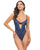 Roxie Mesh and Lace Underwire Teddy - Navy S/M