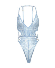 Lina Lace Halter Teddy - Brunnera Blue S/M
