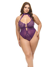 Kennedy Lace and Mesh Teddy - Purple SM