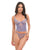 Vanessa Lace & Mesh Bustier w/G-String - Purple S/M