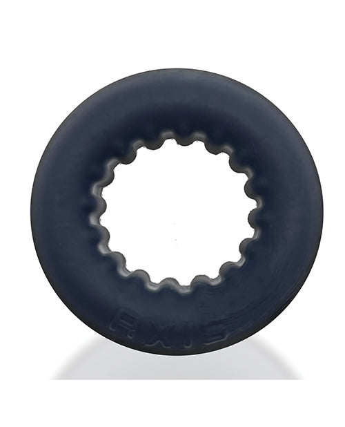 Oxballs Axis Rib Griphold Cockring - Black Ice
