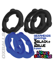 Oxballs Gearheads 5 Pack Spinner Rings - Blue/Black