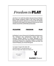 Playboy Pleasure The Jet Set Vibrator - Acai/Silver