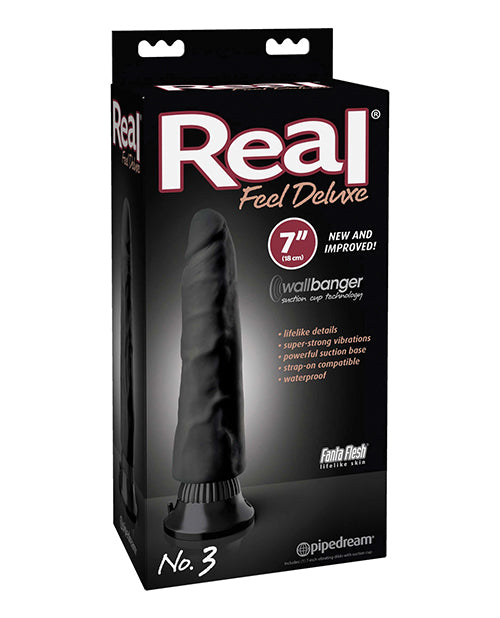 Real Feel Deluxe No. 3 7' Vibe Waterproof - Black