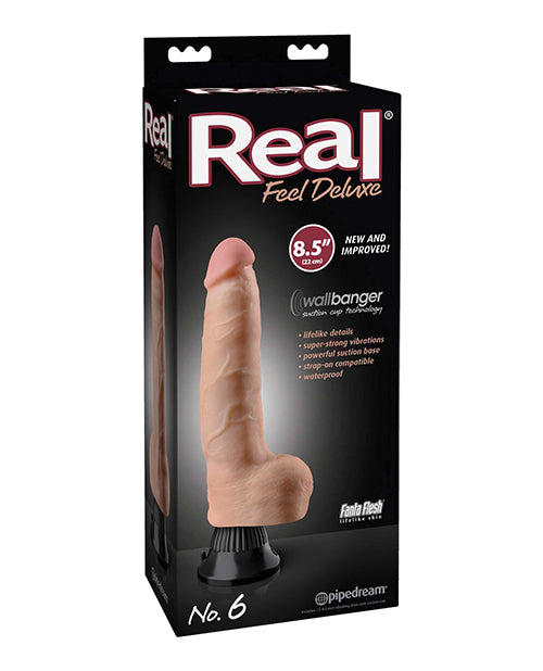 Real Feel Deluxe No. 6 8.5' Vibe Waterproof - Flesh