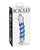 Icicles No. 5 Hand Blown Glass Massager - Clear w/Blue Swirls