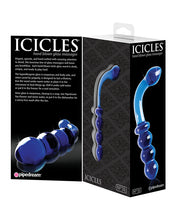 Icicles No. 31 Hand Blown Glass - Blue G Spot