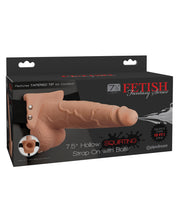 Fetish Fantasy Series 7.5' Hollow Squirting Strap On w/Balls - Flesh