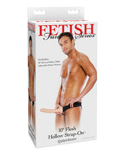 Fetish Fantasy Series 10' Hollow Strap On - Flesh