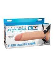 Fantasy X-Tensions Elite 8' Silicone Hollow Strap-on w/Harness - Light