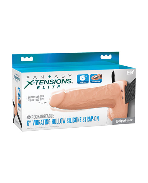 Fantasy X-Tensions Elite 6' Vibrating Hollow Strap-On - Light