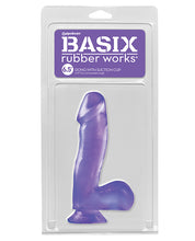 Basix Rubber Works 6.5' Dong w/Suction Cup - Purple