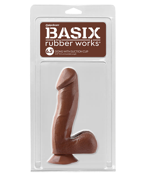 Basix Rubber Works 6.5' Dong w/Suction Cup - Brown