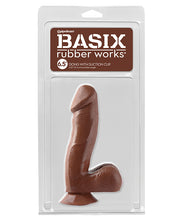 Basix Rubber Works 6.5' Dong w/Suction Cup - Brown