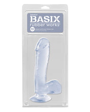 Basix Rubber Works 7.5' Dong w/Suction Cup - Clear
