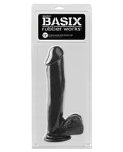 Basix Rubber Works 12' Dong w/Suction Cup - Black