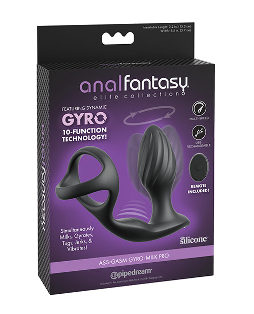 Anal Fantasy Elite Ass-Gasam Gyro-Milk Pro - Black
